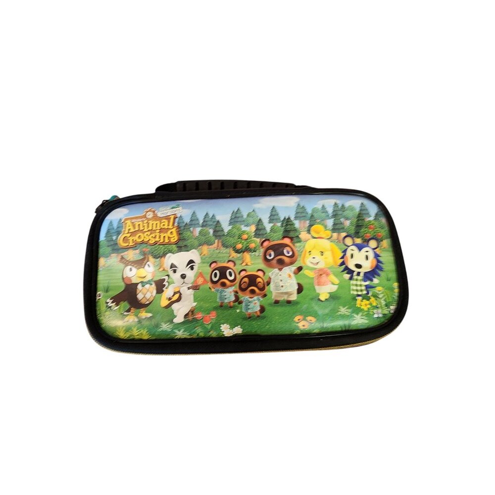 Animal Crossing Nintendo Switch Carrying Case Black With Handle & Zip Closure
